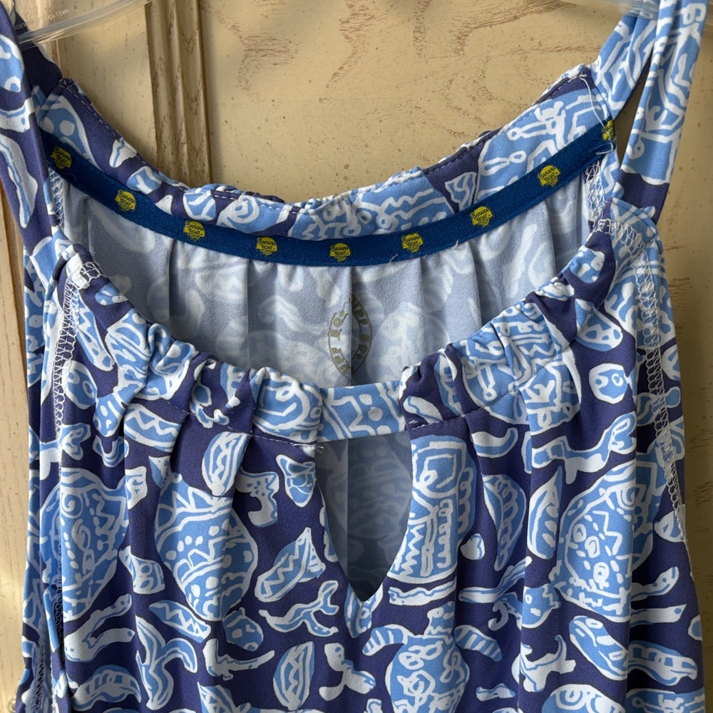 Blue Patterned Women's Swim Coverup - Picture 3 of 6